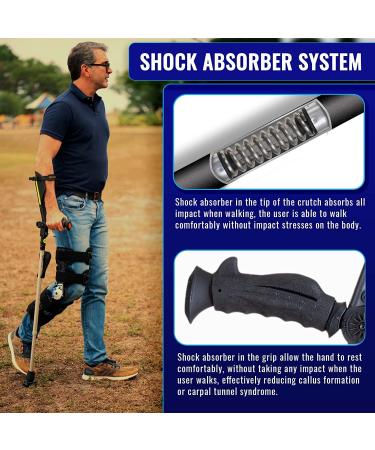 New Generation Ergobaum Ergonomic Crutch/Cane - Extra Balance and Strong Performance (Single Unit) - Buy Online on GoSupps.com