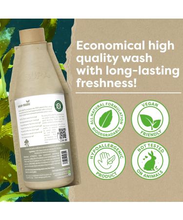 Eco-Mate - Sandalwood & Cedarwood Concentrated Fabric Conditioner - 500ml (Pack of 3) - Eco Friendly - 100% Plant-Based Biodegradable Fabric Softener - Natural Ingredients - Refreshing Pure Fragrance - Buy Online on GoSupps.com