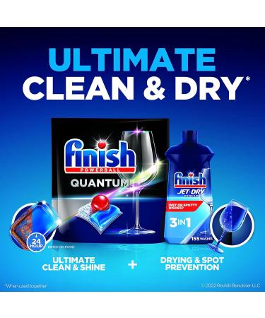 Finish Jet-Dry Rinse Aid 16oz - Dishwasher Rinse & Drying Agent (Unscented) - 1 Pack - Buy Online on GoSupps.com