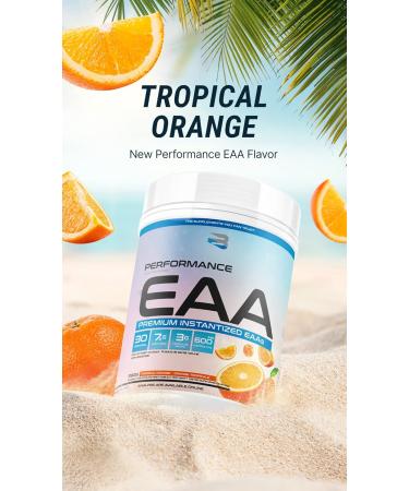 Believe Supplements Performance EAA - Essential Amino Acids Formula | Boost Muscle Recovery Performance & Hydration | Sugar-Free & Delicious Flavors Available! (30 servings Tropical Orange) Tropical Orange 30 servings - Buy Online on GoSupps.com