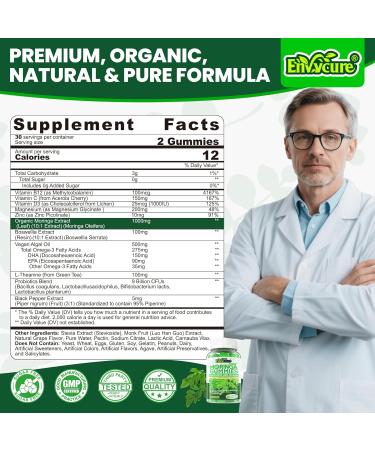 Magnesium Gummies 400mg & Organic Moringa Gummies 1000mg - Buy Online on GoSupps.com