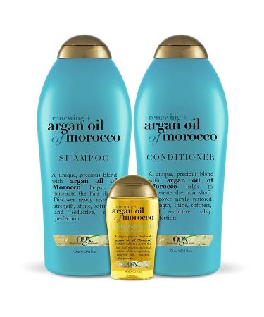 OGX Renewing Argan Oil of Morocco Hydrating Shampoo 25.4 fl oz - Cold-Pressed, Paraben and Sulfate-Free Formula for Moisturized, Soft and Strong Hair - Buy Online on GoSupps.com