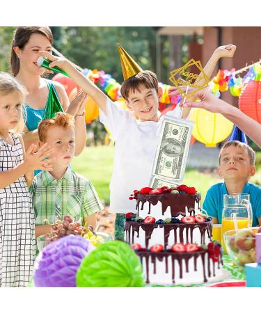 Money Cake Box for Cash Gift | Surprise Cake Popping Stand with Money Roll Holder | Birthday Party Decoration (20 Transparent Bags) - Buy Online on GoSupps.com