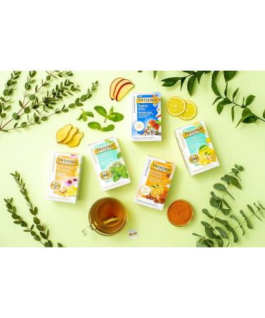 Twinings Probiotic Peppermint & Fennel Flavoured Herbal Tea 250 Million CFUs per Cup Caffeine-Free Promotes Gut Health 18 Count (Pack of 6) | Enjoy Hot or Iced - Buy Online on GoSupps.com