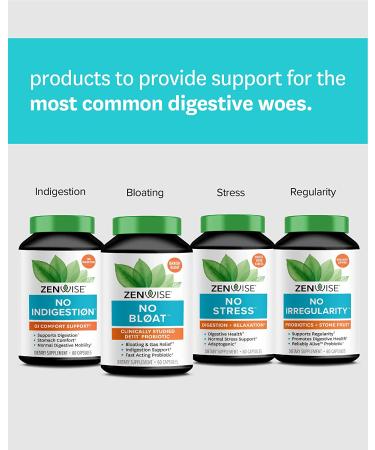 Zenwise Health No Bloat Probiotic - DE111, 60 Veggie Capsules for Digestive Relief - Buy Online on GoSupps.com
