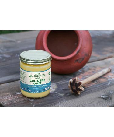 Pure Indian Foods Grassfed Organic Cultured Ghee 14 oz - Pasture Raised, Lactose-Free, Gluten-Free, Non-GMO, Paleo, Keto-Friendly - Batch Tested for Casein and Whey - 1 Pack - Buy Online on GoSupps.com
