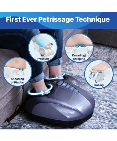 MIKO Foot Massager Machine - Deep-Kneading Compression Shiatsu with Heat for Plantar Fasciitis & Neuropathy - Men Size 13 Grey - Buy Online on GoSupps.com