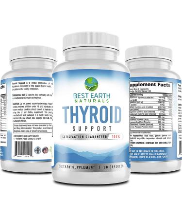 Thyroid Support Supplement with Vitamin B-12, Iodine, and Essential Minerals for Optimal Thyroid Function - 60 Capsules - Buy Online on GoSupps.com