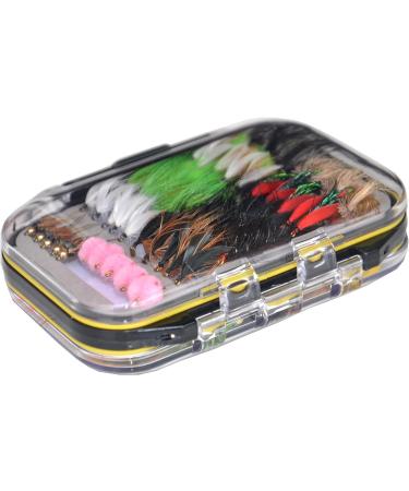 Outdoor Planet Waterproof Fly Box with 100 Trout Flies + Pocket Box - Dry/Wet/Nymph/Streamer Lures - Buy Online on GoSupps.com