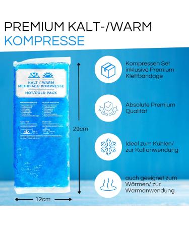 Coolmedic Premium Cooling Pad | XXL Cold Warm Compress 29x12cm | Gel Cooling Pillows & Bandage for Pain Relief | Ideal for Kids & Adults - Buy Online on GoSupps.com