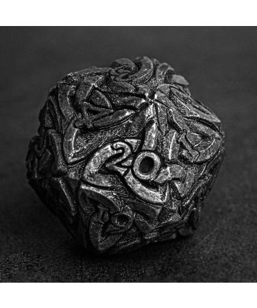 KakapopoTCG Endless Dice Life Counter - D20 Spindown Metal Counter for MTG Magic The Gathering - Extra Large Heavy Metal Counter in Tarnished Black - Buy Online on GoSupps.com