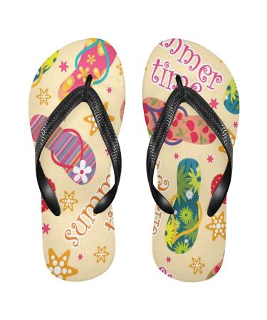 Mnsruu Summer Starfish Beach Flip Flops Flip Sandals Home Slippers Hotel Spa Bedroom Travel L for Men Women