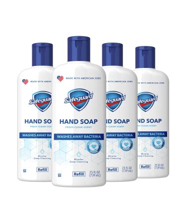 Safeguard Liquid Hand Soap Fresh Clean Scent Refill, 25 Fl. Oz (Pack of 4) - Packaging May Vary Liquid Hand Soap Refill, 25 Fl. Oz (Pack of 4)
