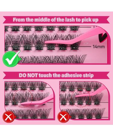48Pcs Self Adhesive Cluster Lashes | Reusable, No Glue Needed | Easy to Use Velvety D-10-18 Mix - Buy Online on GoSupps.com
