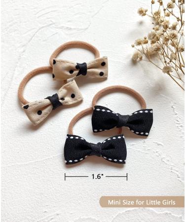 Boutique Baby Girl Hair Ties with Bows 28 Pcs - Cherssy A-Khaki - Buy Online on GoSupps.com