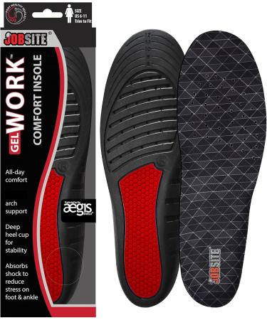 JOB SITE Therapeutic Massaging Gel Insoles for Women 6-11 | Comfort & Support Fight Fatigue Sweat & Odor | Trim to Fit Multicolor - Buy Online on GoSupps.com