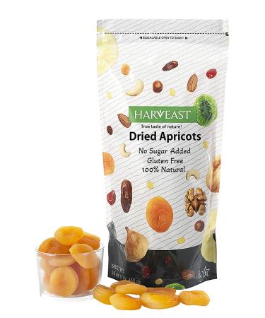 HARVEAST Turkish Gourmet Dried Jumbo Apricots - 100% Natural, No Sugar Added, Gluten Free Vegan Snack - Sweet & Fresh Dehydrated Apricots - Kosher Certified - 1lb Resealable Bag - Buy Online on GoSupps.com