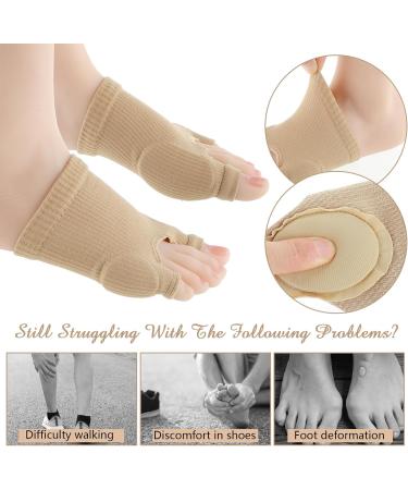 1 Pair Bunion Pads - Breathable Cushion Sleeve for Pain Relief | Comfortable Bunionette Corrector & Elastic Protector Day & Night Support for Men & Women - Buy Online on GoSupps.com