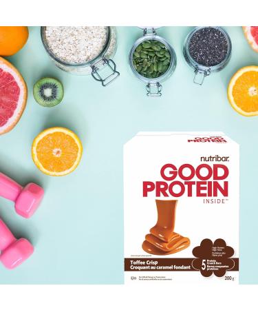 Nutribar Good Protein High Protein Bars 13g of Protein Toffee Crisp 5 Bars 200 gram Toffee Crisp - Buy Online on GoSupps.com