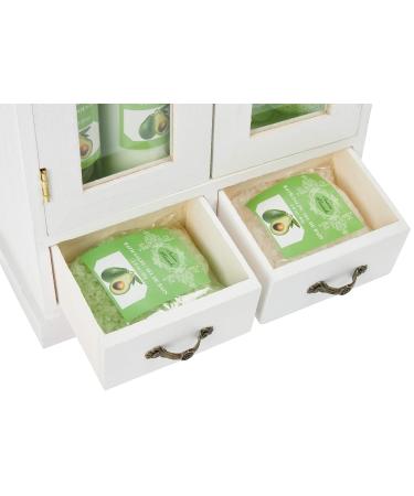 BRUBAKER Cosmetics 10-Piece Avocado Bath & Care Gift Set - Vintage White Beauty Cabinet for Spa Luxury - Buy Online on GoSupps.com
