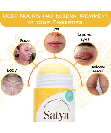 Satya Organic Eczema Balm - Easy Glide Eczema Chafe Stick - Full Body Chafing Balm - Eczema Cream Baby and Adults - 1 oz Eczema Treatment Eczema Glide Stick - Buy Online on GoSupps.com