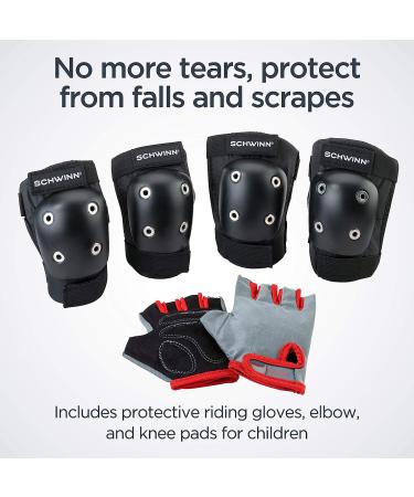 Schwinn Kids Protective Bike Gloves and Knee Elbow Pads Set - Buy Online on GoSupps.com