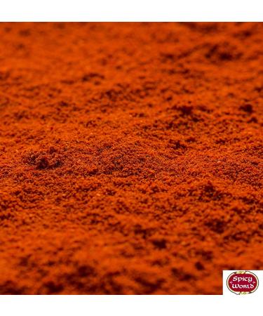 Spicy World Kashmiri Chili Powder Red 7oz Resealable Bag | All Natural Low Heat Deggi Mirch Powder - Ideal for Tikka Masala | 7oz (1 Pack) - Buy Online on GoSupps.com