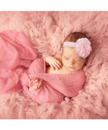 Newborn Photography Props  5 PCS Baby Photo Props Long Ripple Wraps with Headbands  Pink Baby Photography Wrap Set for Baby Girl and Boy - Buy Online on GoSupps.com