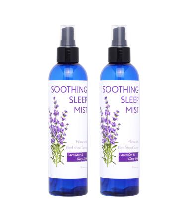 Sleep Spray for Calming Sleep. Relaxing Lavender Pillow Spray. All Natural Sleep Aid. Aromatic Mist to Promote Deep Sleep and Stop Snoring. 2X Large Bottles. (Lavender with Lemon & Vanilla)