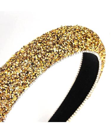 Wecoe Gold Diamond Glitter Headband for Women - Rhinestone Padded Bling Sparkle Headband - Fashion Hair Accessories for Women and Girls - Buy Online on GoSupps.com
