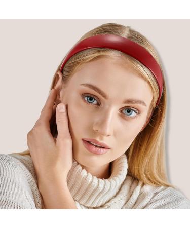 VOCOSTE Red Headbands for Women Leather Head Bands for Women's Hair - Buy Online on GoSupps.com
