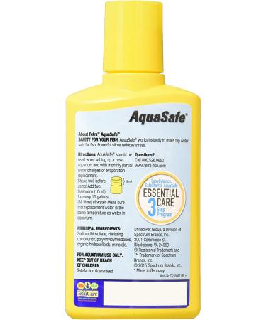 Tetra AquaSafe Fish Tank Water Conditioner 8.45 fl oz | Safe & Pure Aquatic Environment - Buy Online on GoSupps.com