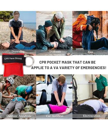 Buy 6-Piece Ventilation Mask Set | First Aid & Emergency CPR Masks | Keychain & Carabiner Included for Effective Mouth-to-Mouth Protection - Buy Online on GoSupps.com