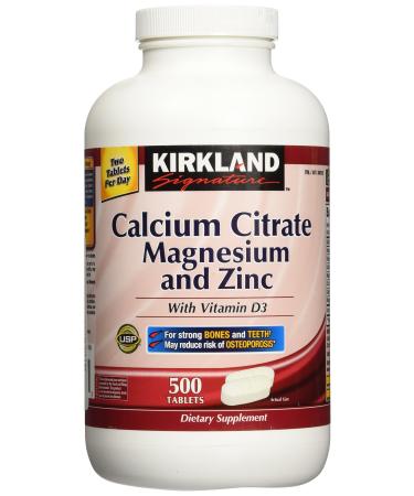 Kirkland Signature Calcium Citrate 500mg (500 Tablets)