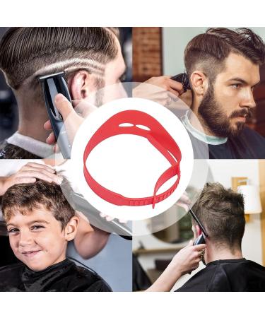 Neckline Shaving Template Hair Trimming Guide Silicone Curved Haircut Band for Haircutting Creating Clean Straight Neck Hairline Fade and Taper Guide for Hair Clippers Red - Buy Online on GoSupps.com