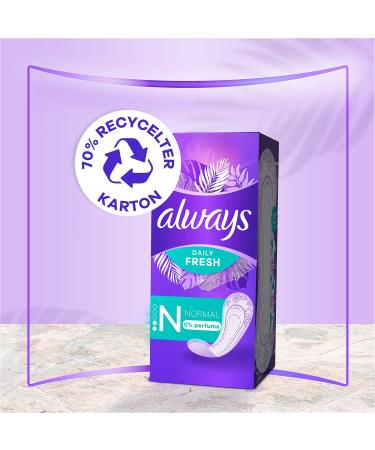 Always Dailies Fresh Panty Liners for Women - Normal 56 Pads Unscented Breathable & Flexible Big Pack - Best for Daily Comfort - Buy Online on GoSupps.com