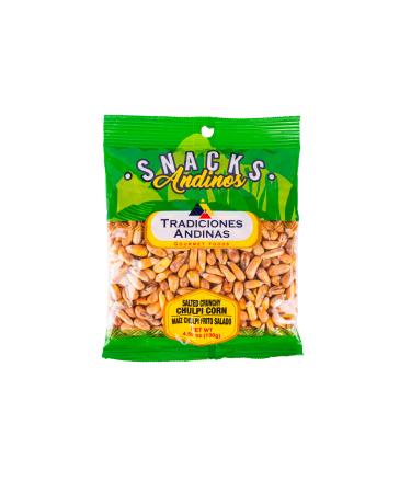 Tradiciones Andinas Salted Crunchy Chulpe Corn 4.59 oz - Snack Chulpi Frito y Salado Salty Fried Peruvian Products Ready To Eat Individual Bags Producto Peruano Snacks del Peru