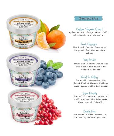 Bella & Bear Tutti Frutti Shower Jellies - Fun Teenage Girl Gifts - 3 Pack 3oz - Buy Online on GoSupps.com