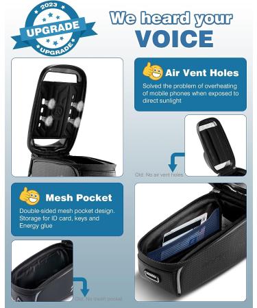 ROCKBROS Waterproof Bike Phone Front Frame Bag - Compatible with Phones Under 6.5 - Cycling Pouch and Holder Accessory - Buy Online on GoSupps.com