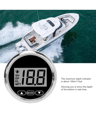 KIMISS Waterproof Digital Speedometer - 52mm Marine Depth Gauge for Yachts & Fishing Boats 100m Range White Backlight - Buy Online on GoSupps.com