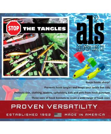Al's Goldfish Lure Company Hook Guard Protector Cover Cap Bonnets - Large (Pack of 60) | American Made | For Fishing Hook Safety | Fits Sizes 1-2 - Buy Online on GoSupps.com