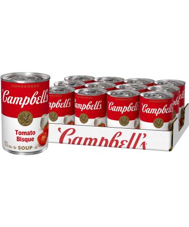 Campbell's Condensed Tomato Bisque 10.75 oz. Can (Pack of 12) (Packaging May Vary) Tomato Bisque 10.75 Ounce (Pack of 12)