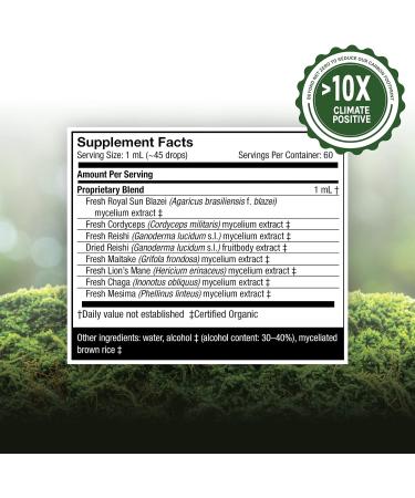 Host Defense Stamets 7 Extract Mushroom Supplement 2 fl oz - Daily Immune Support with Lion's Mane and Reishi - Pack of 1 - Buy Online on GoSupps.com
