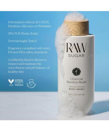 RAW SUGAR Charcoal Bamboo Reset Gentle & Hydrating Body Wash 20 Fl Oz (Pack of 1) Moisturizing & Refreshing Bath & Shower Gel Vegan Formulated without SLS/SLES & Parabens Charcoal Bamboo Reset 20 Fl Oz (Pack of 1) - Buy Online on GoSupps.com