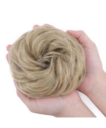 Silk-Co Wavy Soft Bun Hair Part with Rubber Band - Thickening Hair Extensions for Messy Updos - 45g Ash Blond - Buy Online on GoSupps.com