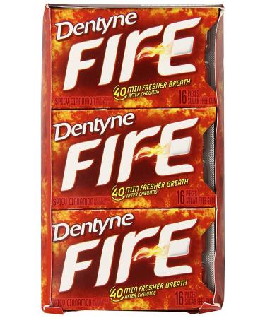 Dentyne Dentyne Fire Spicy Cinnamon Box of 12 packs of 16 chewing gums