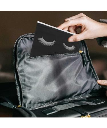 dinio 50 Pieces Eyelash Bags Lash Bags for Aftercare Bags Eyelash Makeup Bags with Zipper for Women (Black 6X4Inch) - Buy Online on GoSupps.com