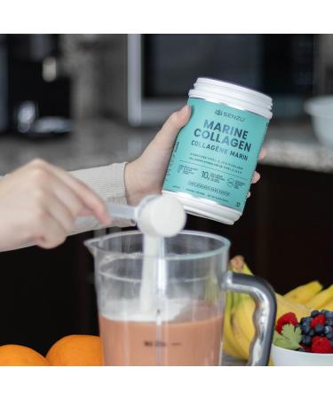 Premium Marine Collagen Powder | Wild-Caught from North Atlantic | Supports Hair Nail Skin Health Pure Hydrolyzed Form Tasteless - 250g - Made in Canada - Buy Online on GoSupps.com