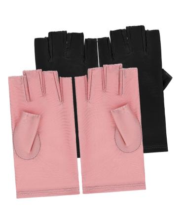 POPETPOP UV Nail Gloves 2 Pairs Uv Gloves Uv Rays Gloves Uv Protection Gloves Nail Uv Lamp Gloves for Uv Manicure Gloves Nail Art Supplies Nail Art Gel Cotton Nail Supplies Sun Protection