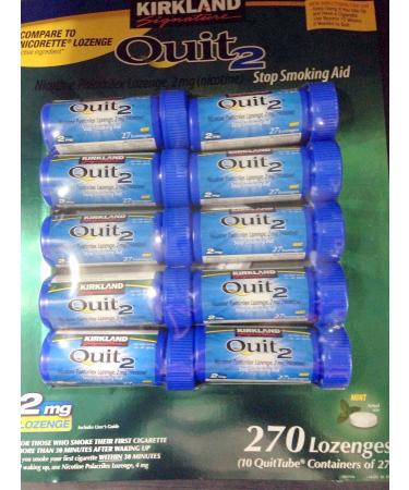 Kirkland Signature Quit2 2mg Lozenge Mint 270 Count.